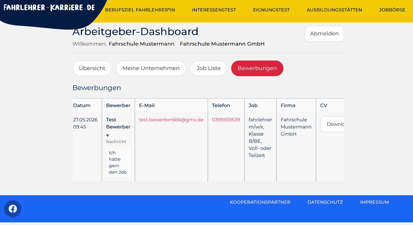 Bewerbungsliste
